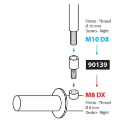 Adat.specchio Da M10 Dx A M8 Dx