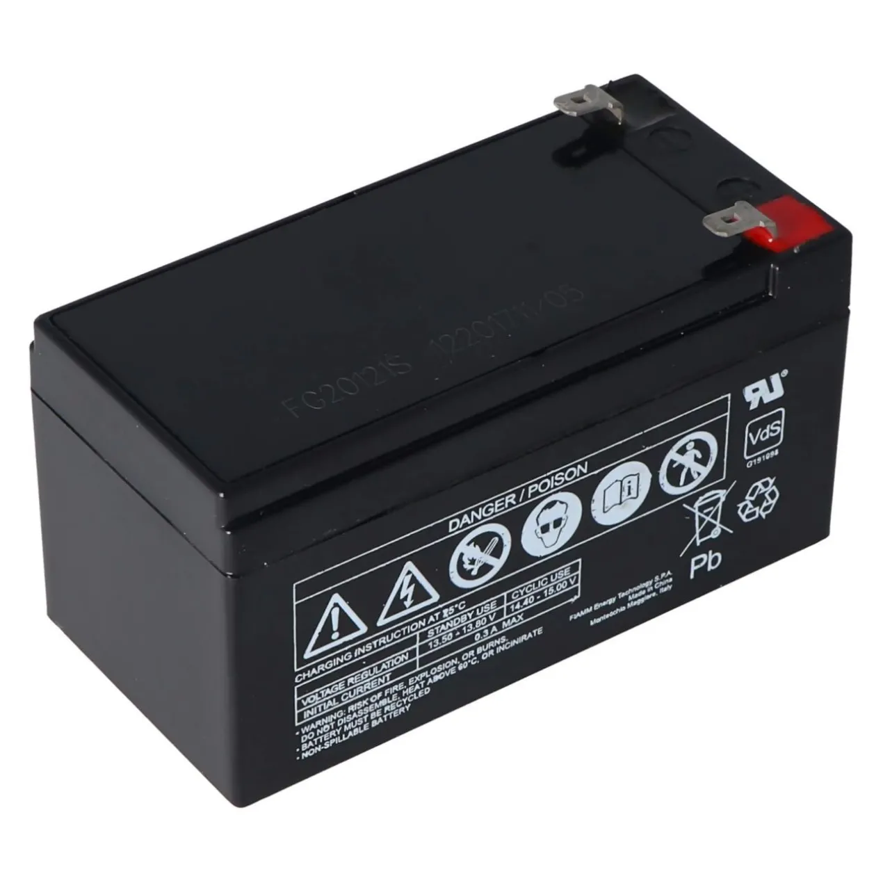 Batteria Al Piombo Fiamm Fg20121a 12v 1,2 Ah