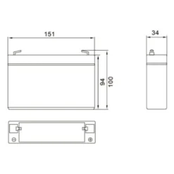 Batteria Al Piombo Ricaricabile AGM Per Servizi 6v 7 Ah