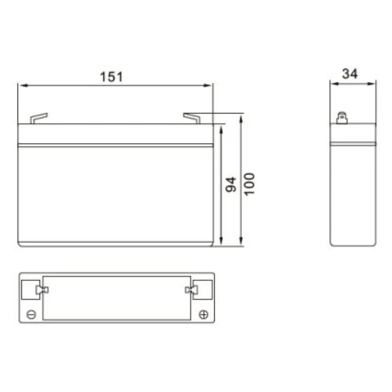 Batteria Al Piombo Ricaricabile AGM Per Servizi 6v 7 Ah