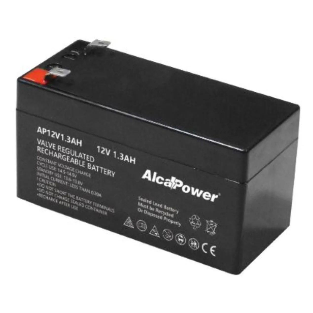 Batteria Al Piombo Ricaricabile AGM Per Servizi 12v 1,3ah