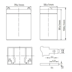 Batteria Al Piombo Ricaricabile AGM Per Servizi 12v 2,9ah