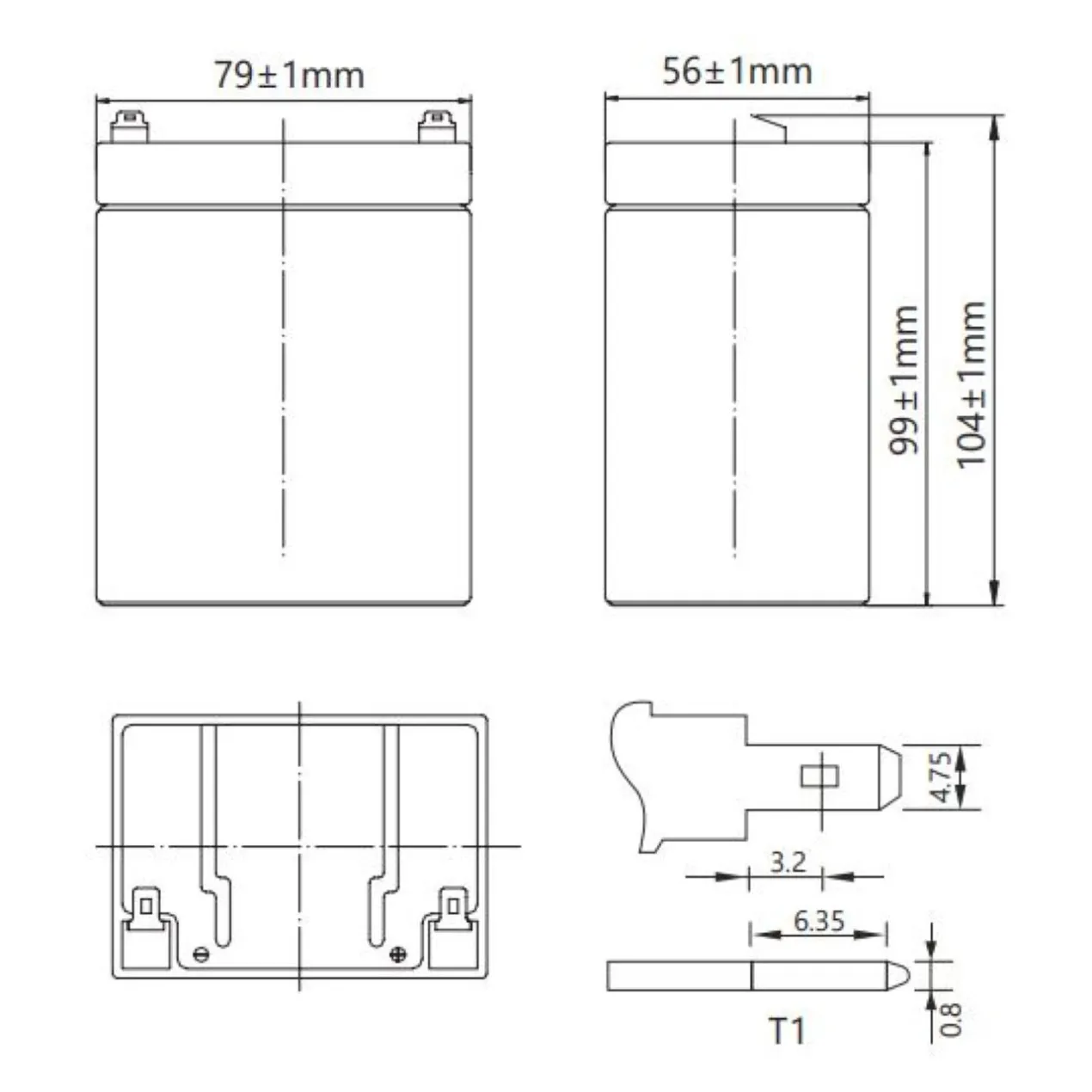 Batteria Al Piombo Ricaricabile AGM Per Servizi 12v 2,9ah