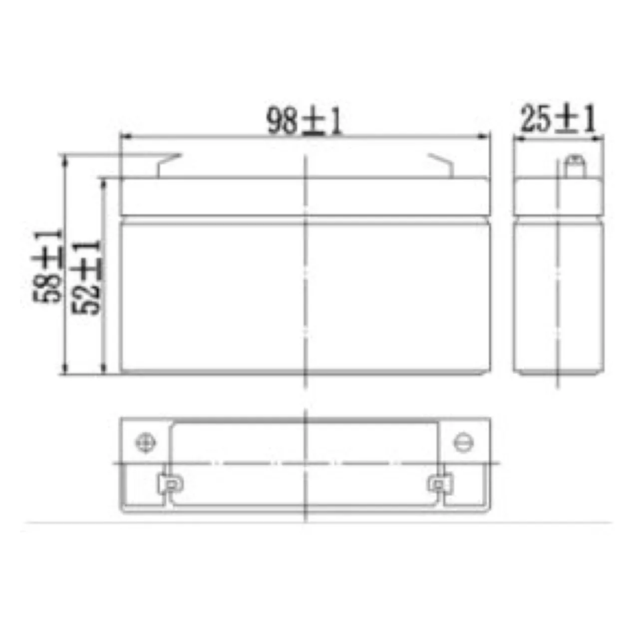 Batteria Al Piombo Ricaricabile AGM Per Servizi 6v 1,3ah