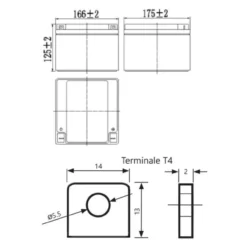 Batteria Al Piombo Ricaricabile AGM Per Servizi 12v 26ah