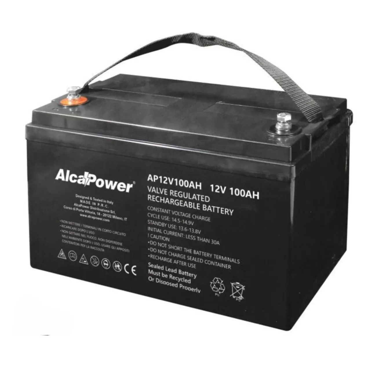 Batteria Al Piombo Ricaricabile AGM Per Servizi 12v 100ah