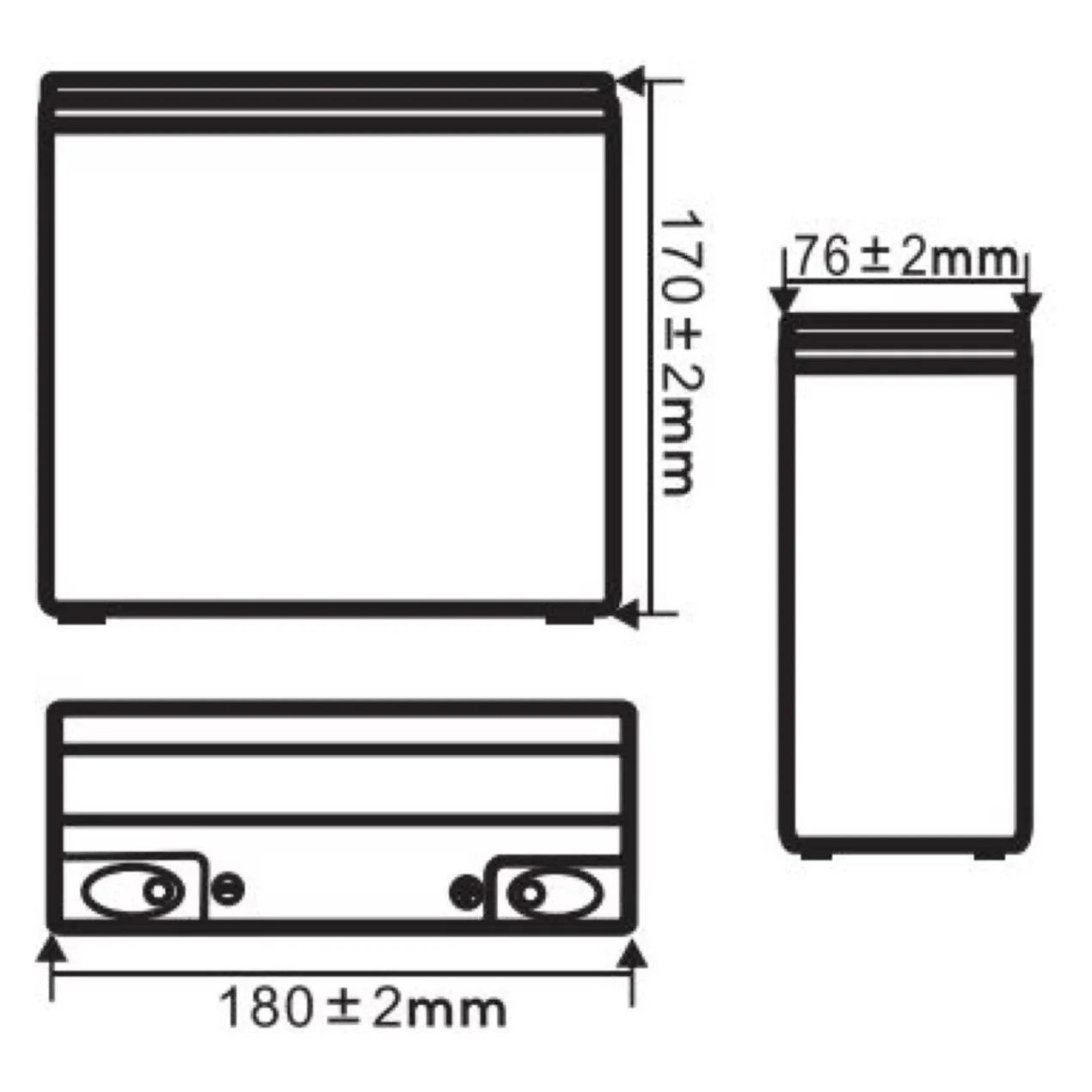 Batteria Al Piombo Ricaricabile AGM EV Per Servizi 12v 22ah