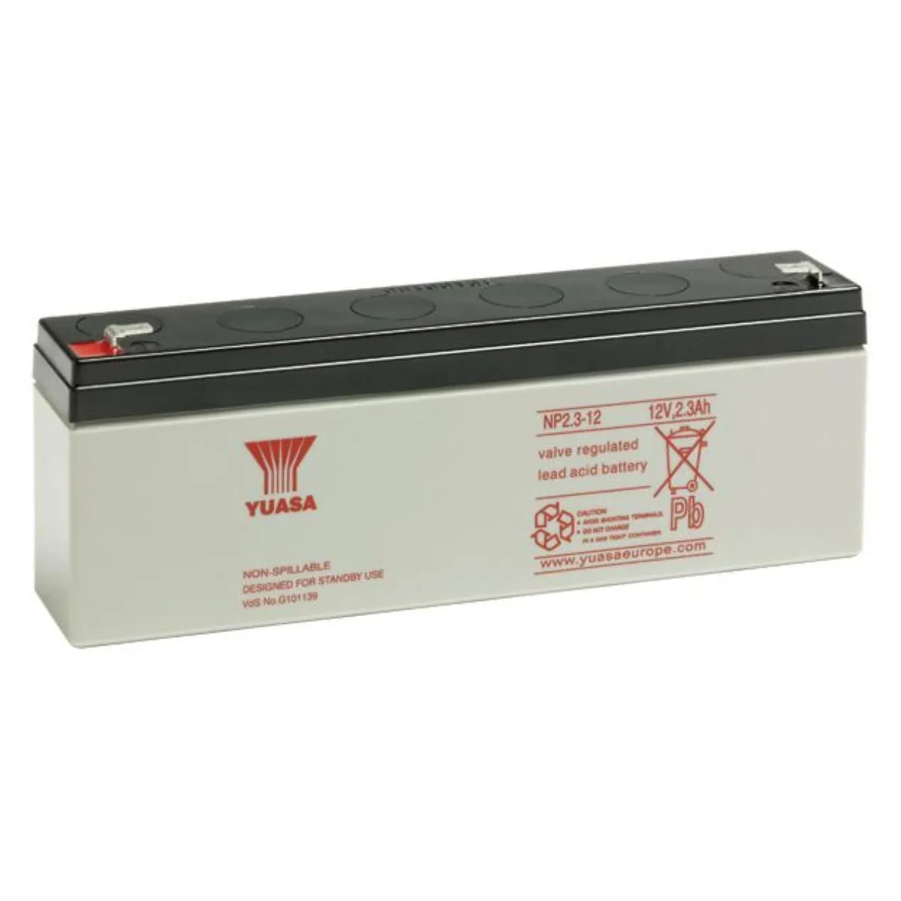 Batteria Al Piombo Yuasa Np2.3-12 2.3 Ah. 12v Ricaricabile