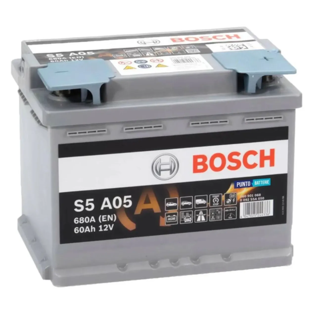 Batteria Bosch Agm S5 A05 12 V. 60 Ah. 680 A