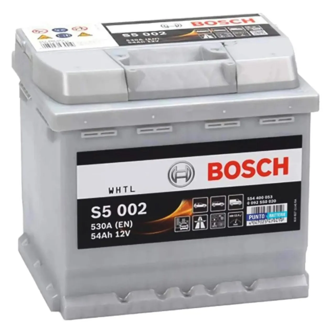 Batteria Bosch S5 002 12 V. 54 Ah. 530 A