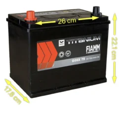 Batteria Fiamm 75 Ah. Titanium Black D26x 75