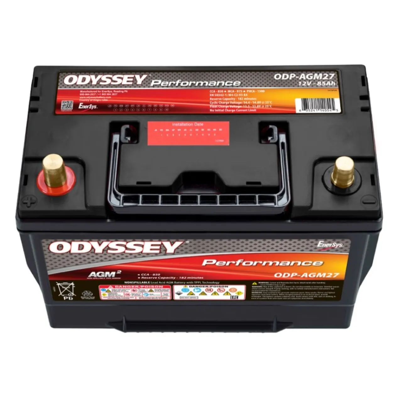 Batteria Odyssey Odp-agm27 (ex 27-850) Agm Performace Auto 85 Ah.
