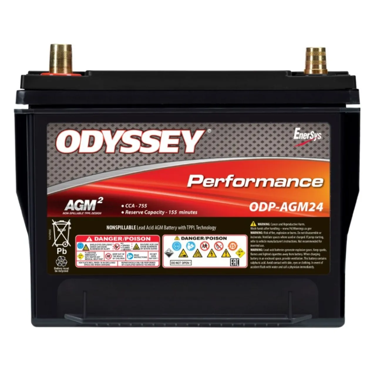 Batteria Odyssey Odp-agm24 (ex 24-725) Agm Performace Auto 63 Ah.
