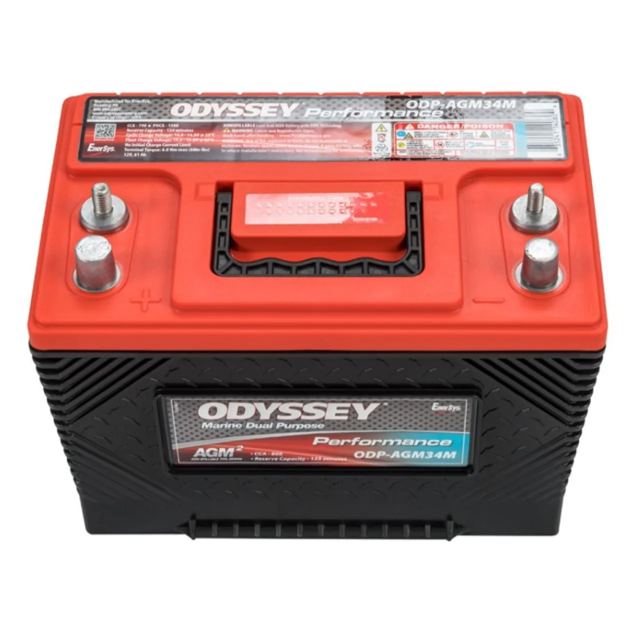 Batteria Odyssey Odp-agm34m (ex 34m-790) Agm Nautica E Diporto 62 Ah.