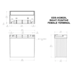 Batteria Odyssey Ods-agm20l Agm Extreme Series 18 Ah.