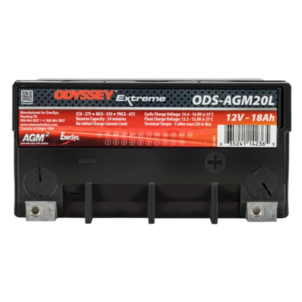 Batteria Odyssey Ods-agm20l Agm Extreme Series 18 Ah.