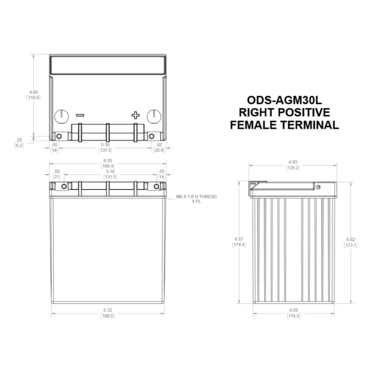 Batteria Odyssey Ods-agm30l Agm Extreme Series 28 Ah.
