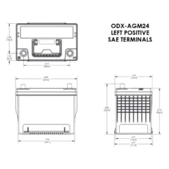 Batteria Odyssey Odx-agm24 (ex Odx-agm24) Agm Extreme Series 76 Ah.