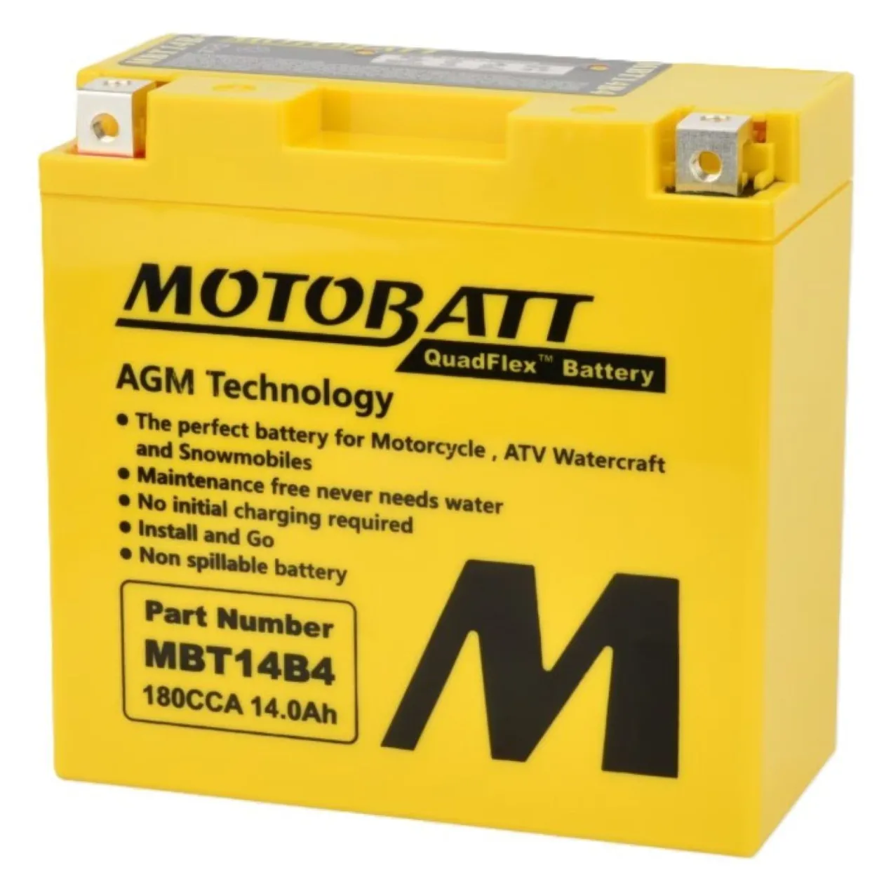 Batteria Potenziata Agm Motobatt 13 Ah Mbt14b4