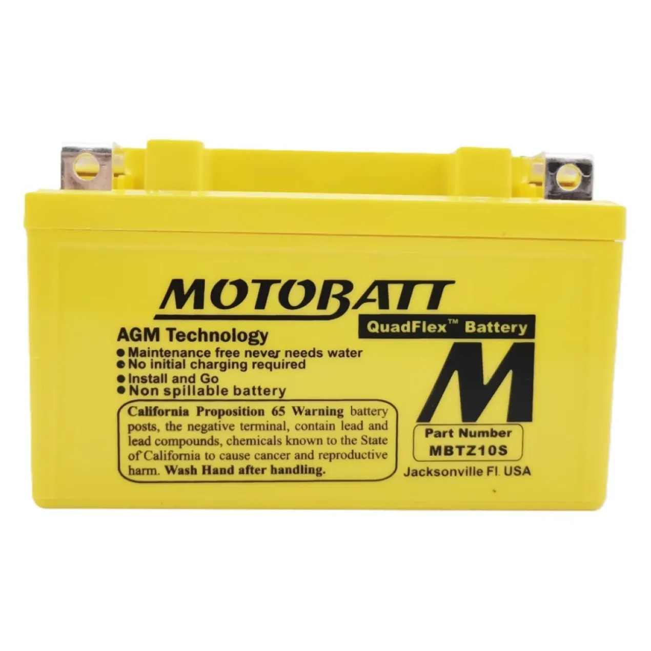 Batteria Potenziata Agm Motobatt 8,6 Ah Mbtz10s