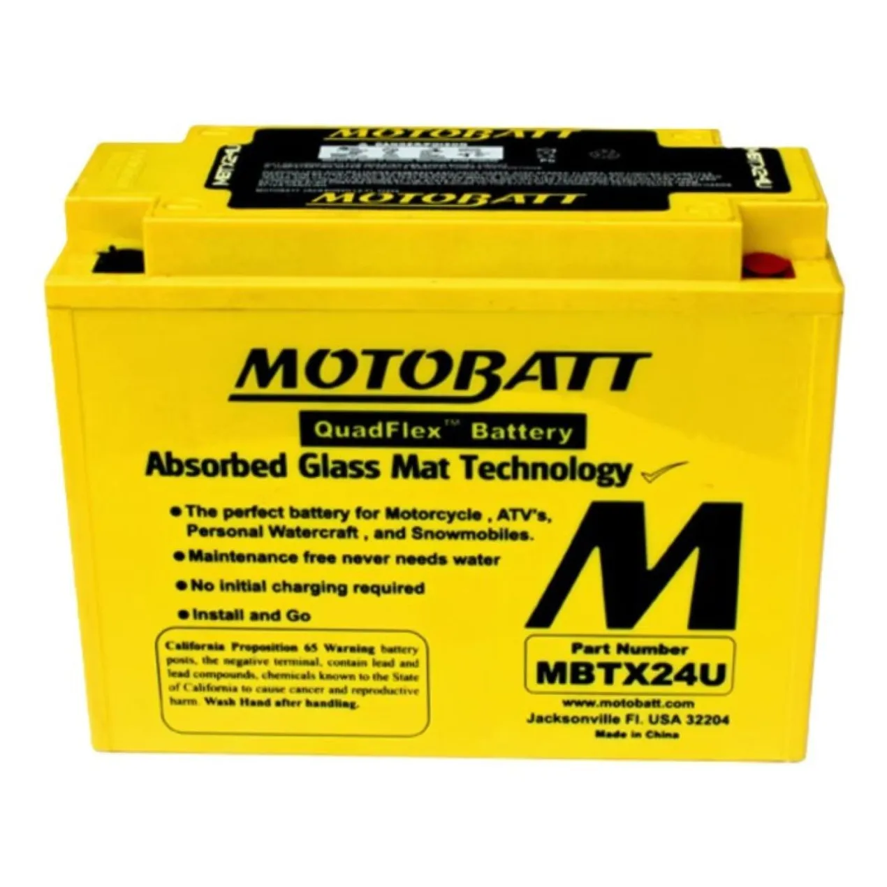 Batteria Potenziata Agm Motobatt 25 Ah Mbtx24u