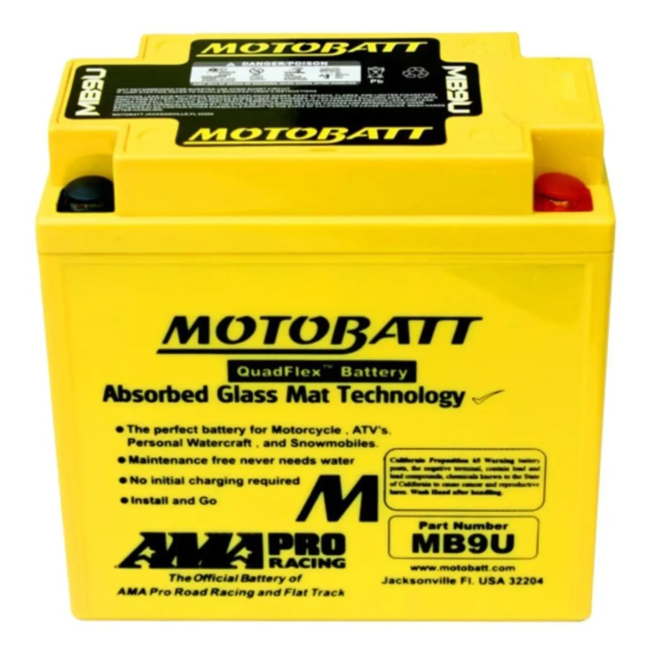 Batteria Potenziata Agm Motobatt 11 Ah Mb9u
