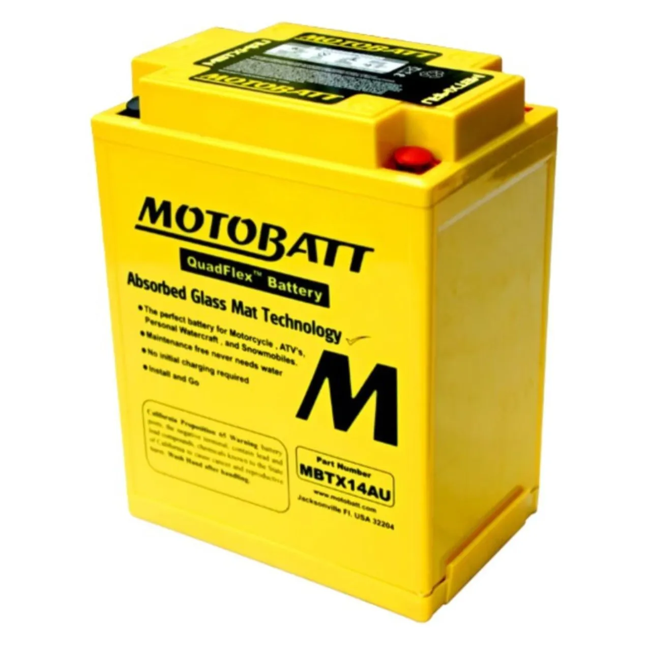 Batteria Potenziata Agm Motobatt 16,5 Ah. Mbtx14au