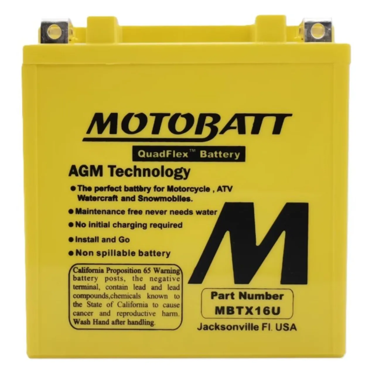 Batteria Potenziata Agm Motobatt 19 Ah Mbtx16u