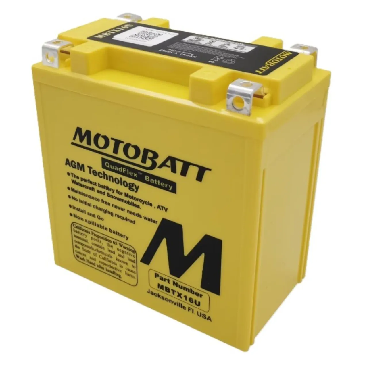 Batteria Potenziata Agm Motobatt 19 Ah Mbtx16u