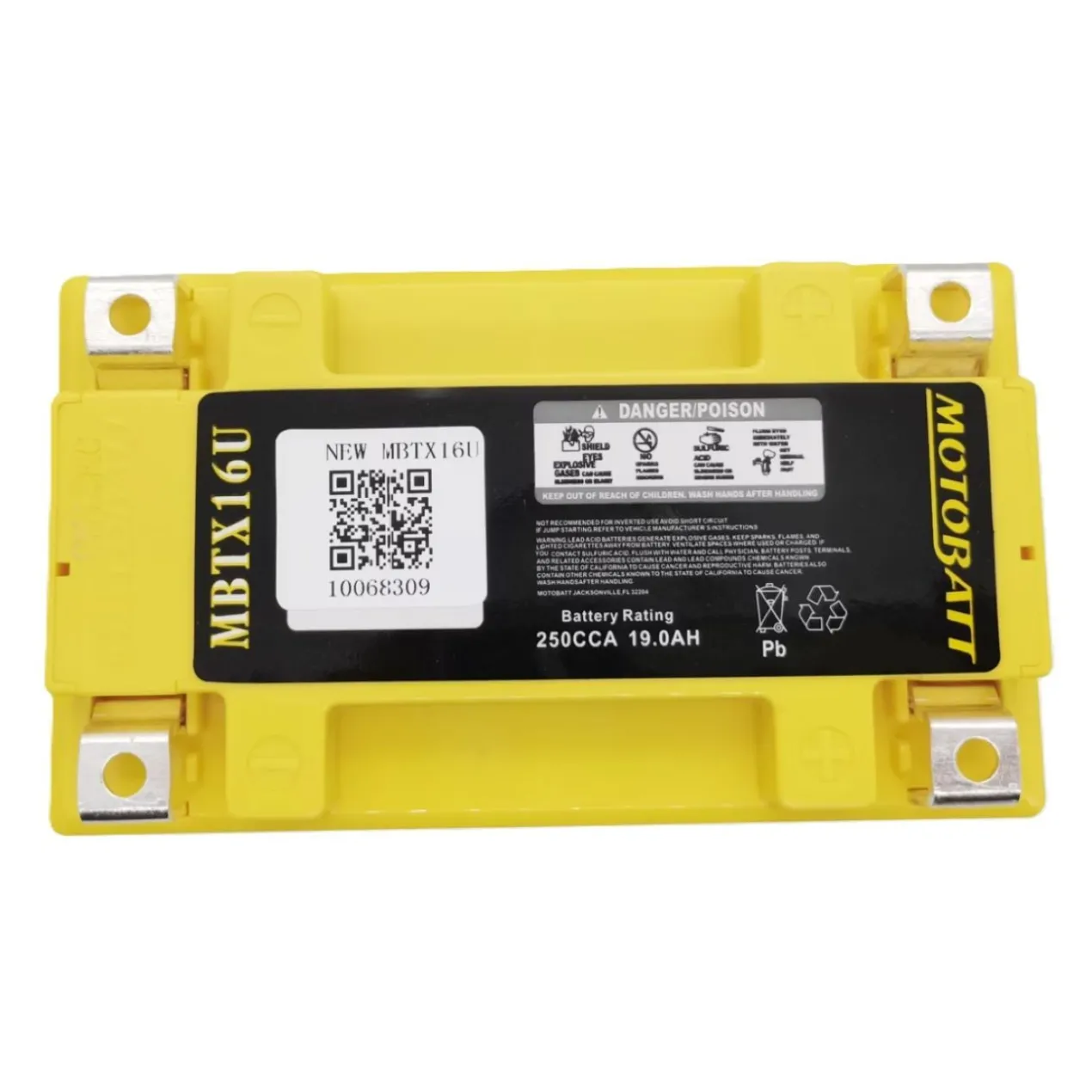 Batteria Potenziata Agm Motobatt 19 Ah Mbtx16u