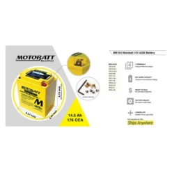 Batteria Potenziata Agm Motobatt 14,5 Ah Mb10u