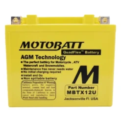 Batteria Potenziata Agm Motobatt 14 Ah Mbtx12u