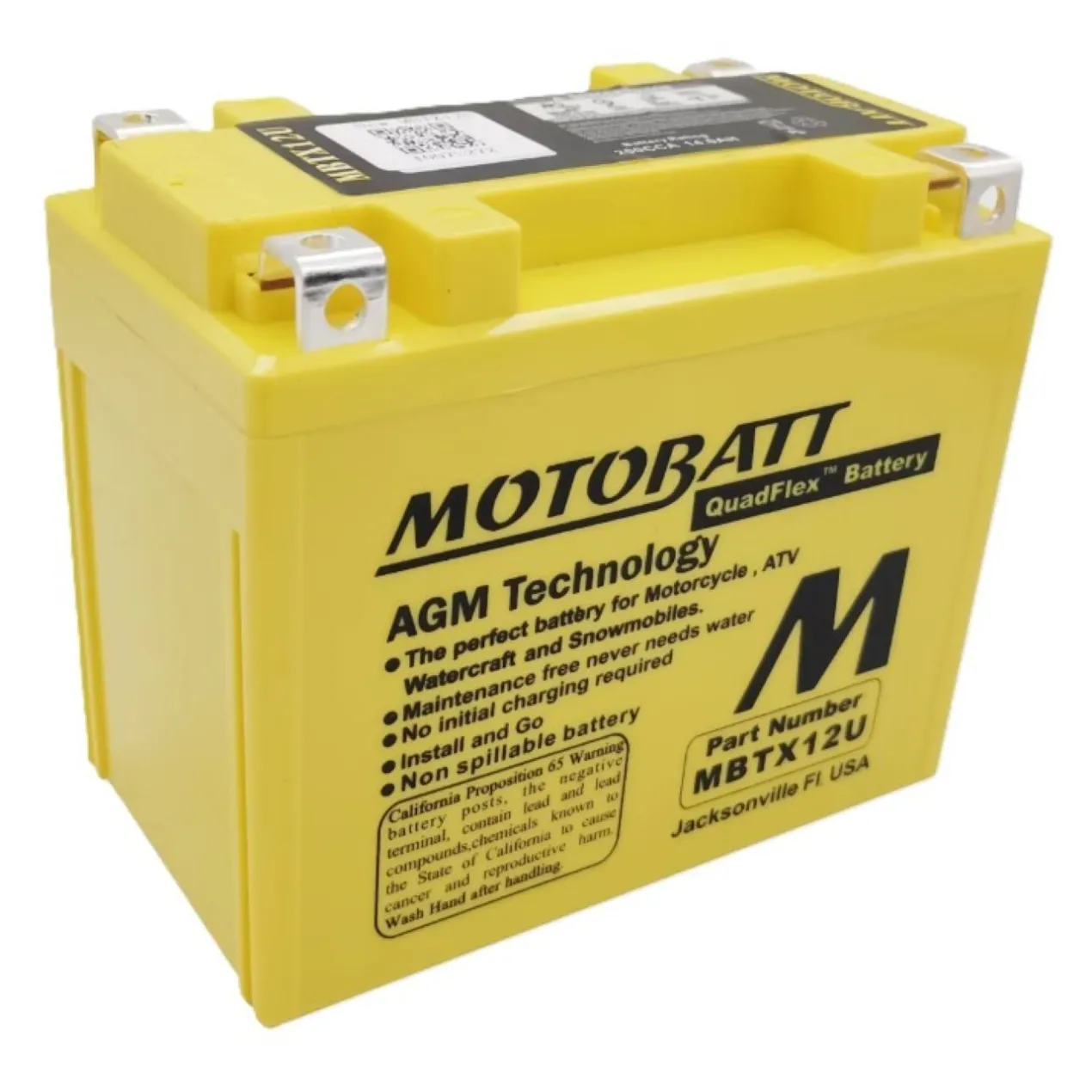 Batteria Potenziata Agm Motobatt 14 Ah Mbtx12u