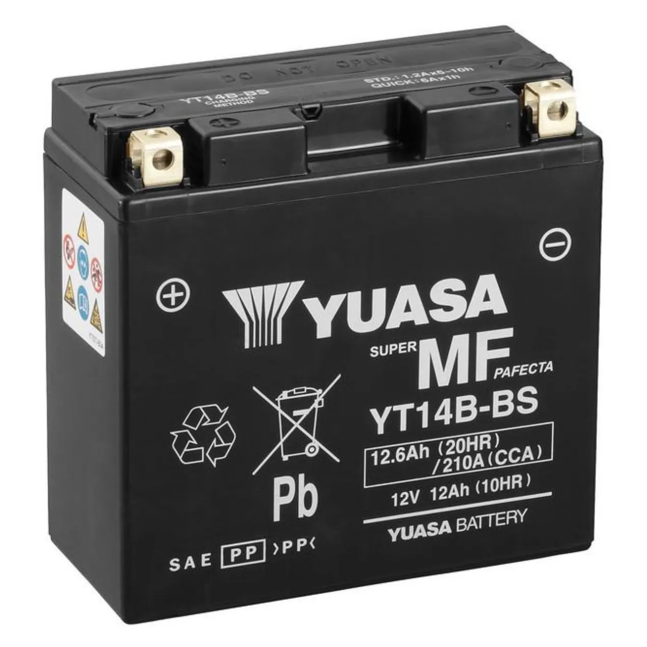 Batteria Yuasa Yt14b-bs O Yt14b-4 - Pronta All'uso