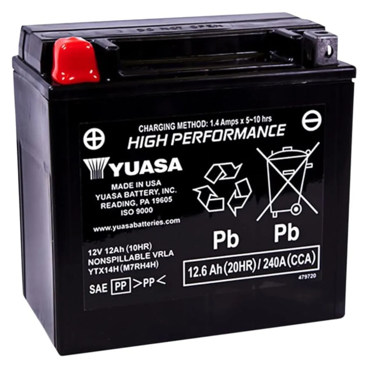 Batteria Yuasa Ytx14h 12v. / 12ah. (ex Ytx14h-bs) - Pronta All'uso