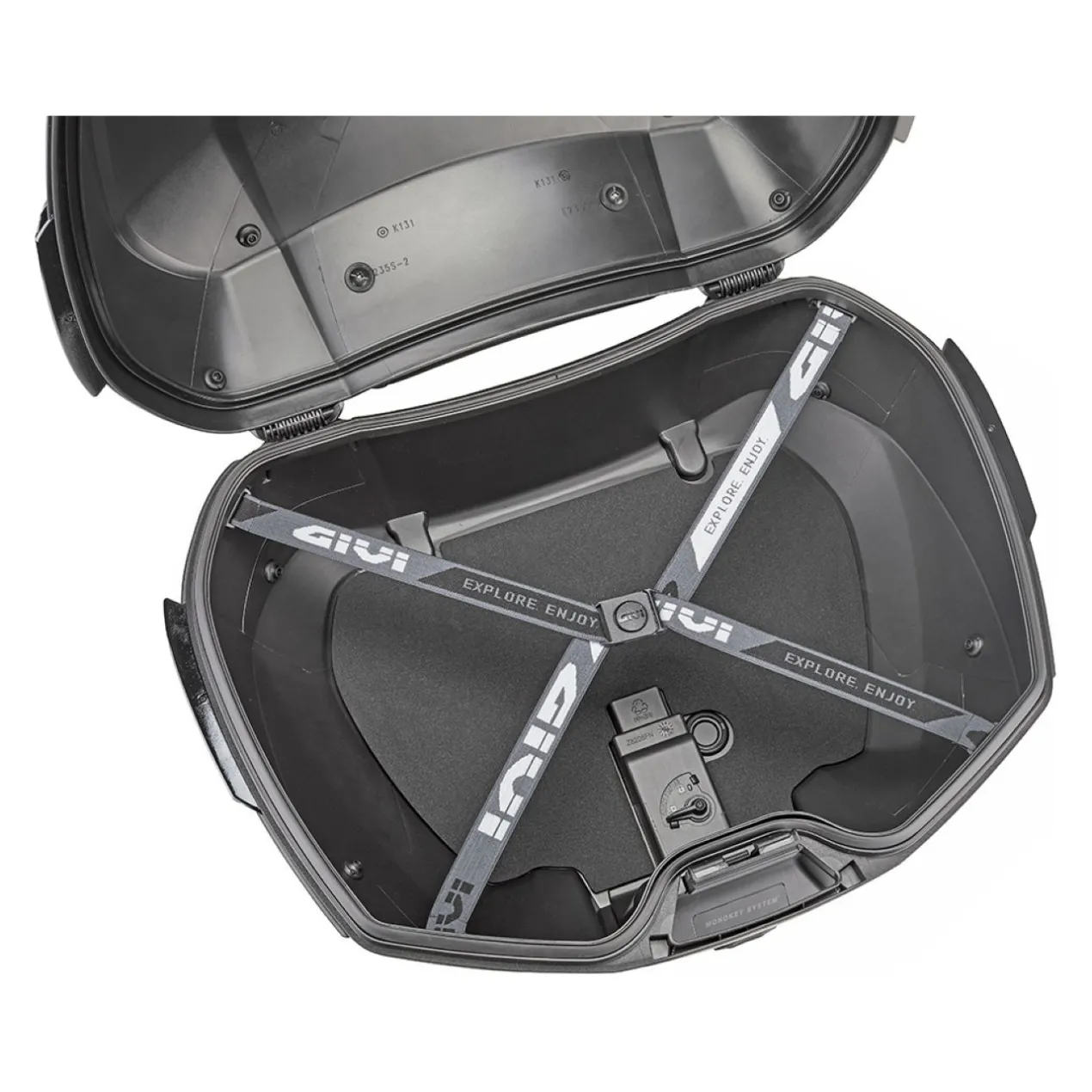 Bauletto Givi V49n Monokey 49lt Catadiottri Rossi