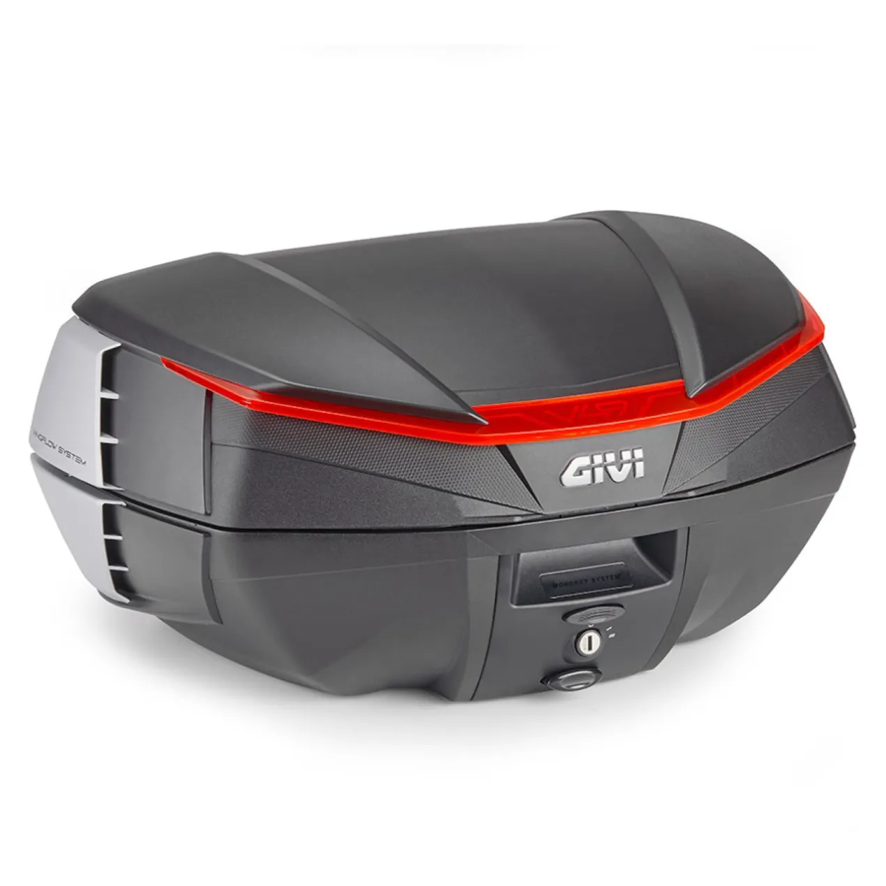 Bauletto Givi V49n Monokey 49lt Catadiottri Rossi