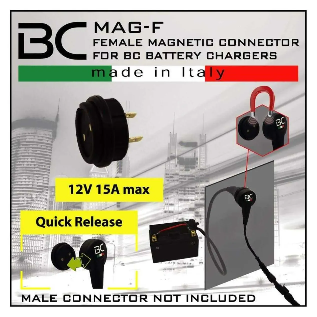 Bc Mag-f Connettore Magnetico (f) Da Fissare Sul Veicolo
