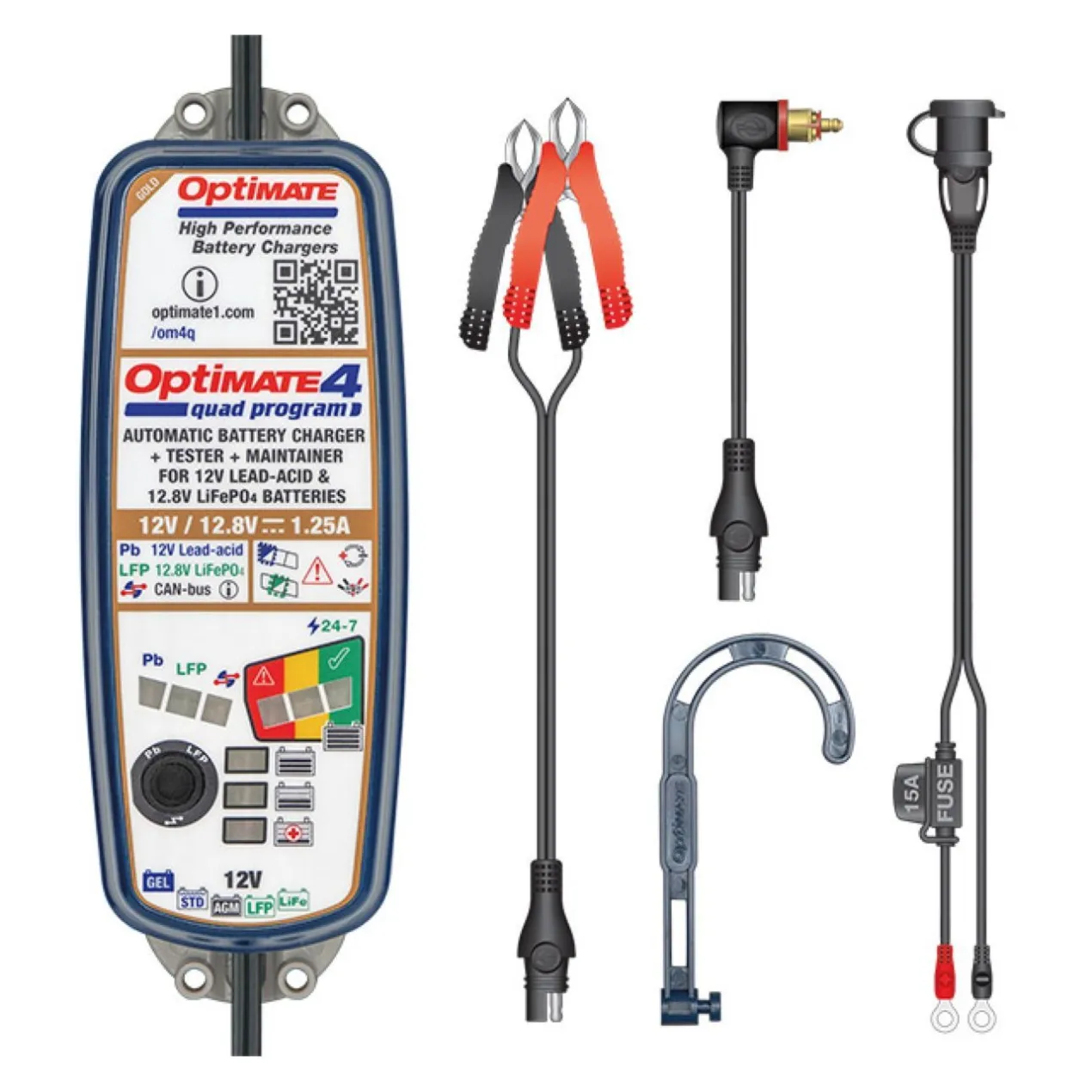 Caricabatterie Optimate 4 Quad Program Premium Ed. (tm630-pr)