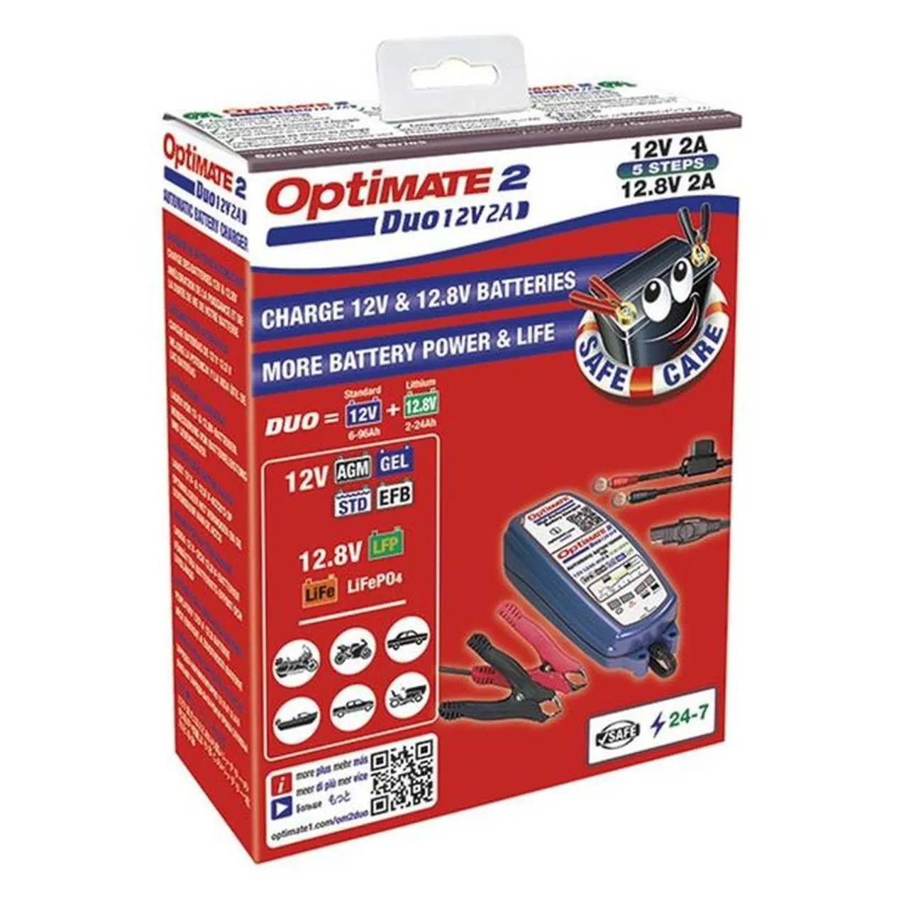 Caricabatterie Optimate 2 Duo 12v 2a