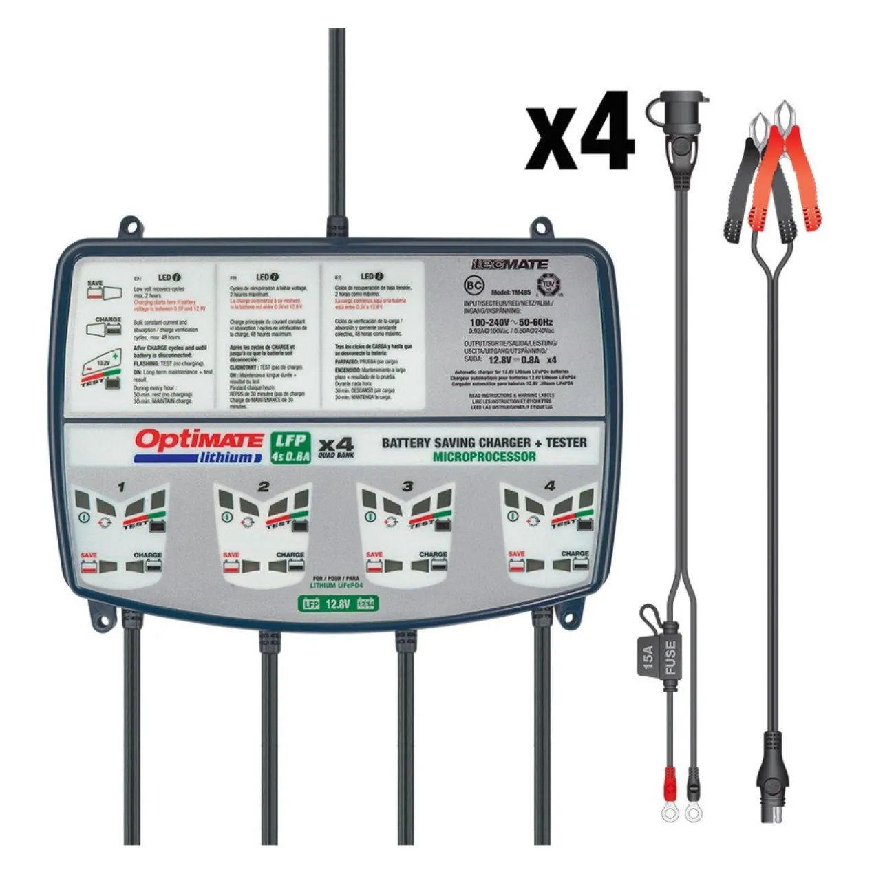 Caricabatterie Optimate Lithium 4s X 4 Quad Bank