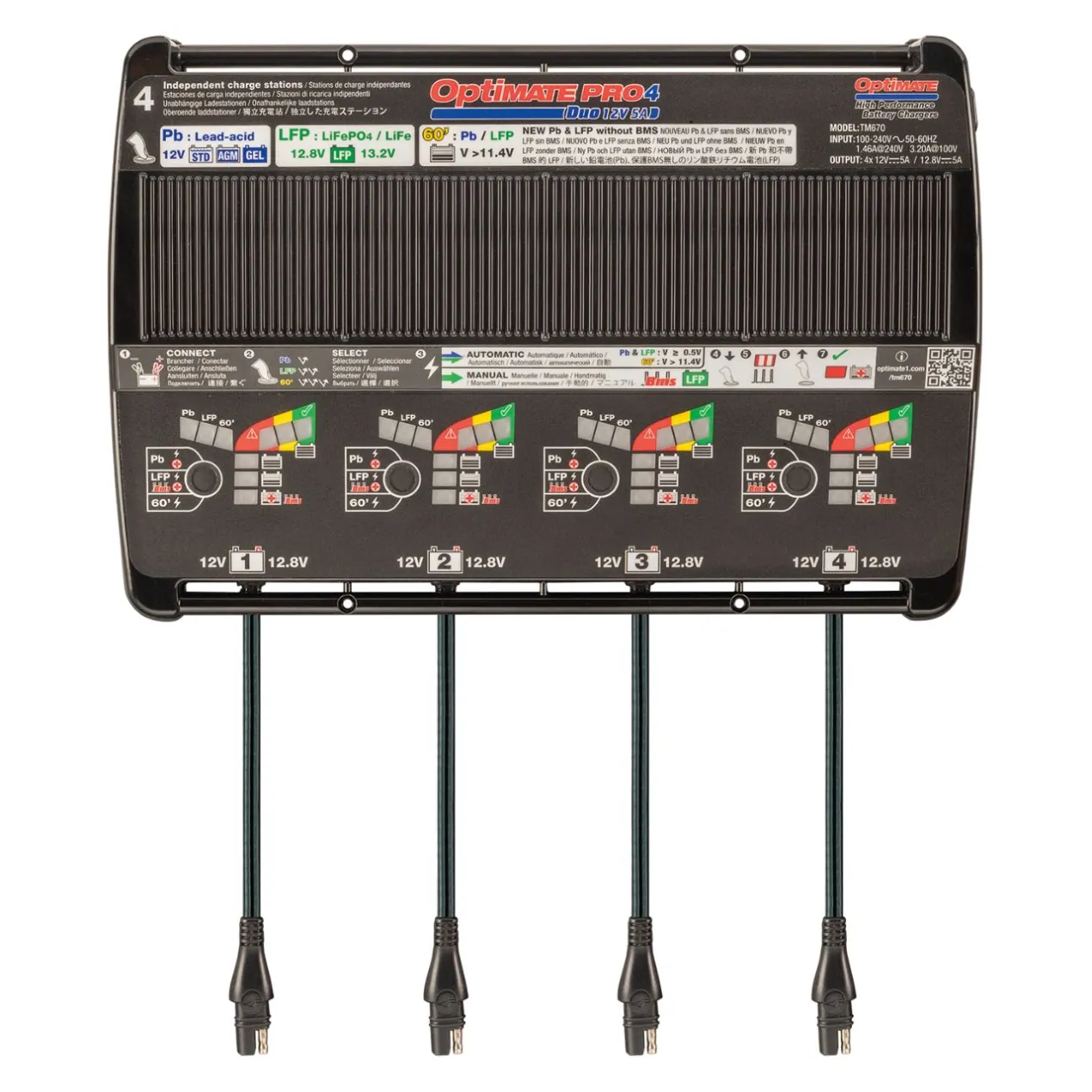 Caricabatterie Optimate Pro-4 Duo 5a