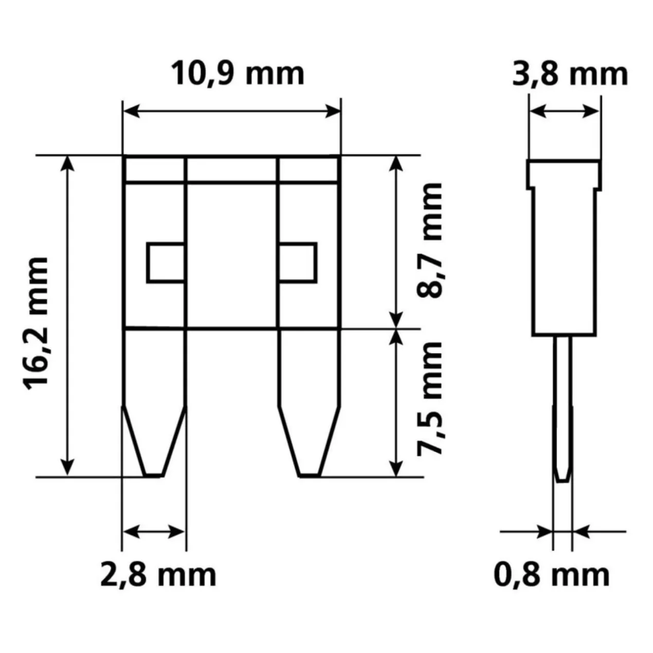 Cartellina Micro Fusibili 10pz Lampa 70085