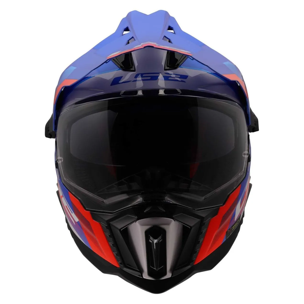 Casco Adventure Ls2 Mx701 Explorer Hexa White Blue Red