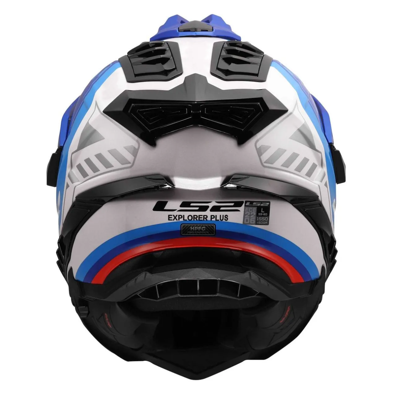 Casco Adventure Ls2 Mx701 Explorer Hexa White Blue Red