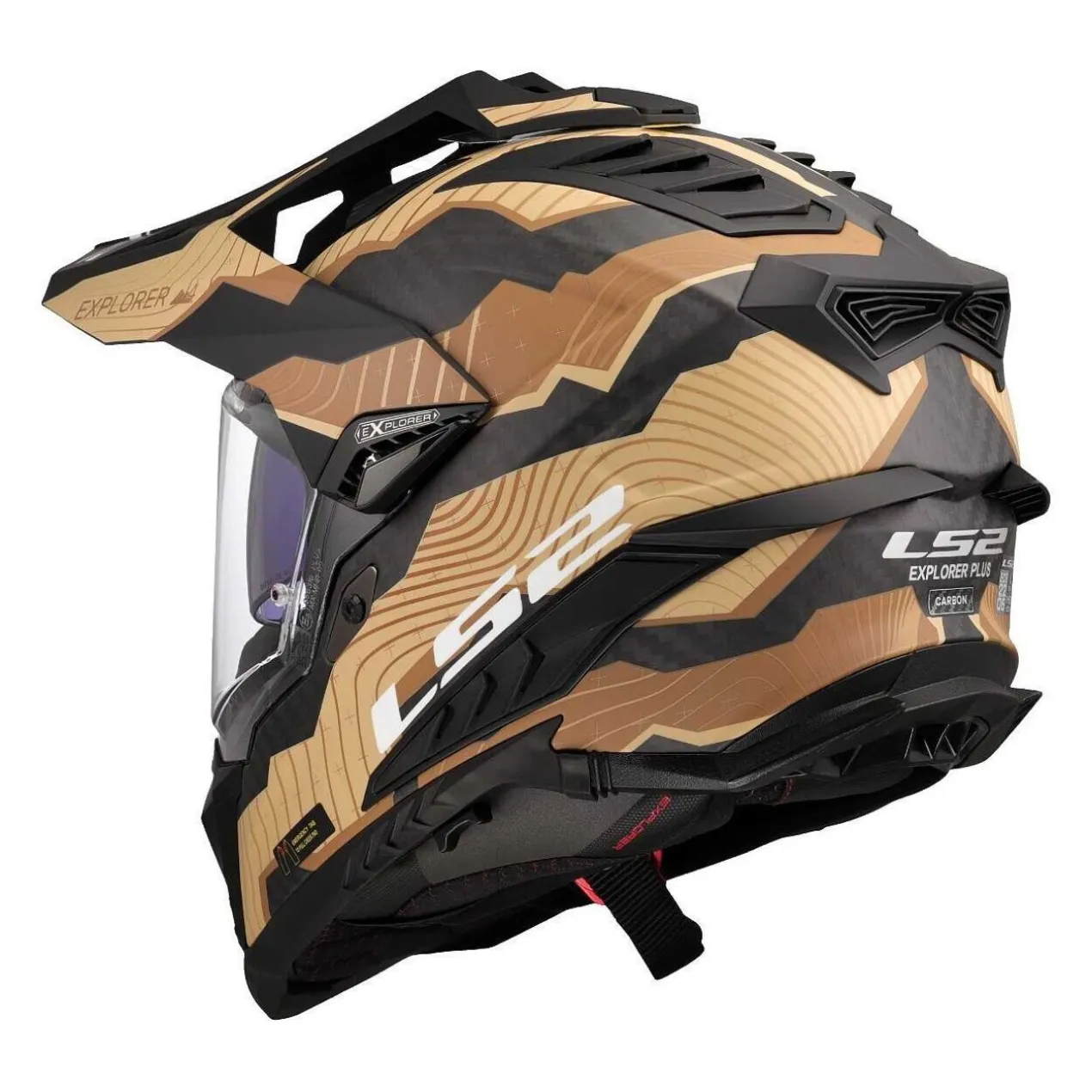 Casco Adventure Ls2 Mx701 Explorer C Trick Brown Sand