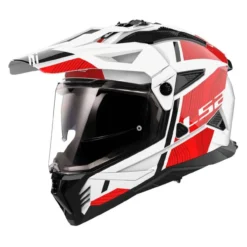 Casco Adventure Ls2 Mx702 Pioneer II Hill White Red