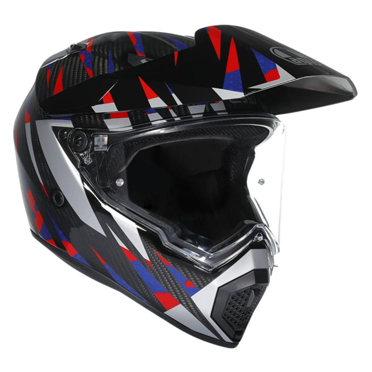 Casco Agv Ax9 E2206 Steppa Carbon/red/blue
