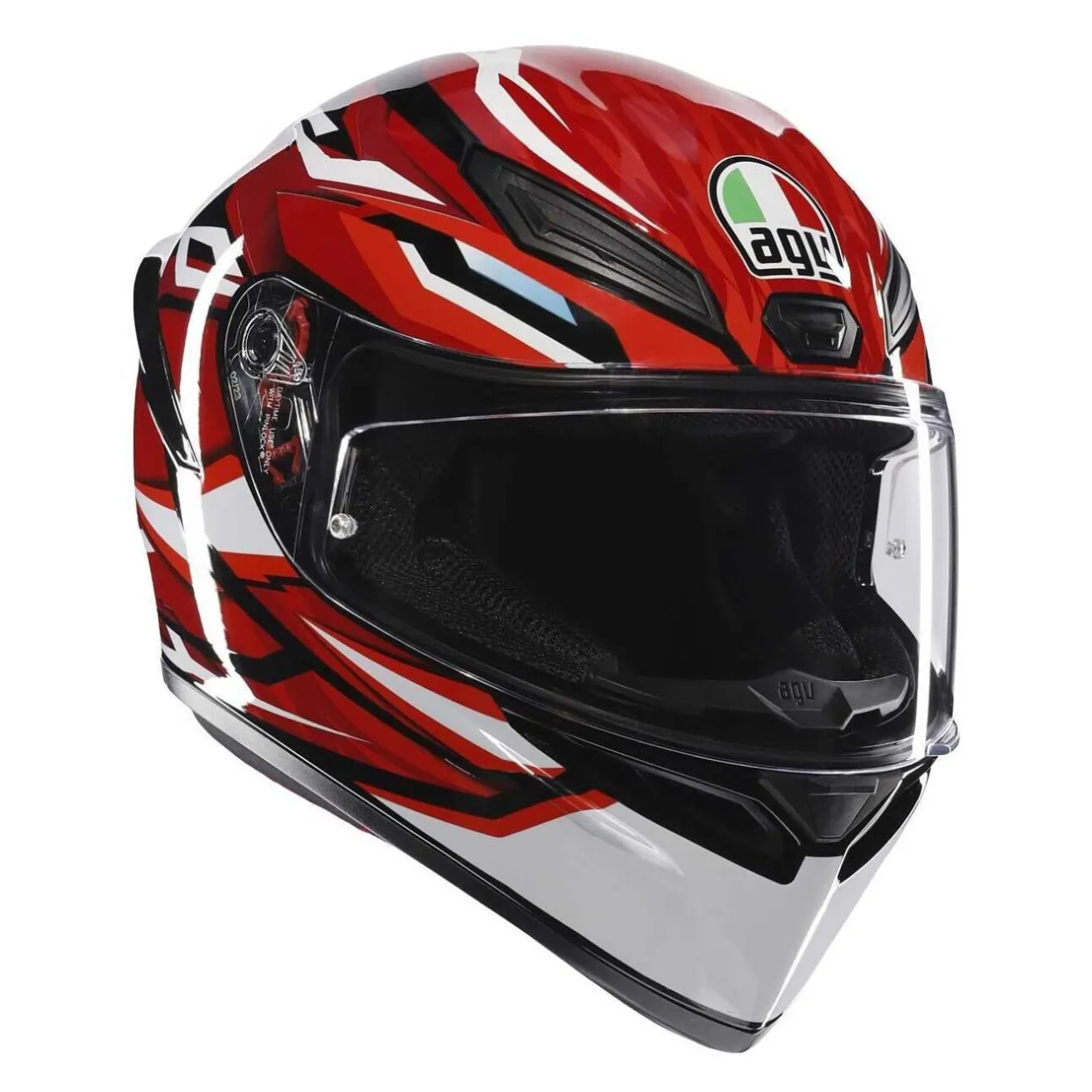Casco Agv K1 S E2206 Lion Black/red/white