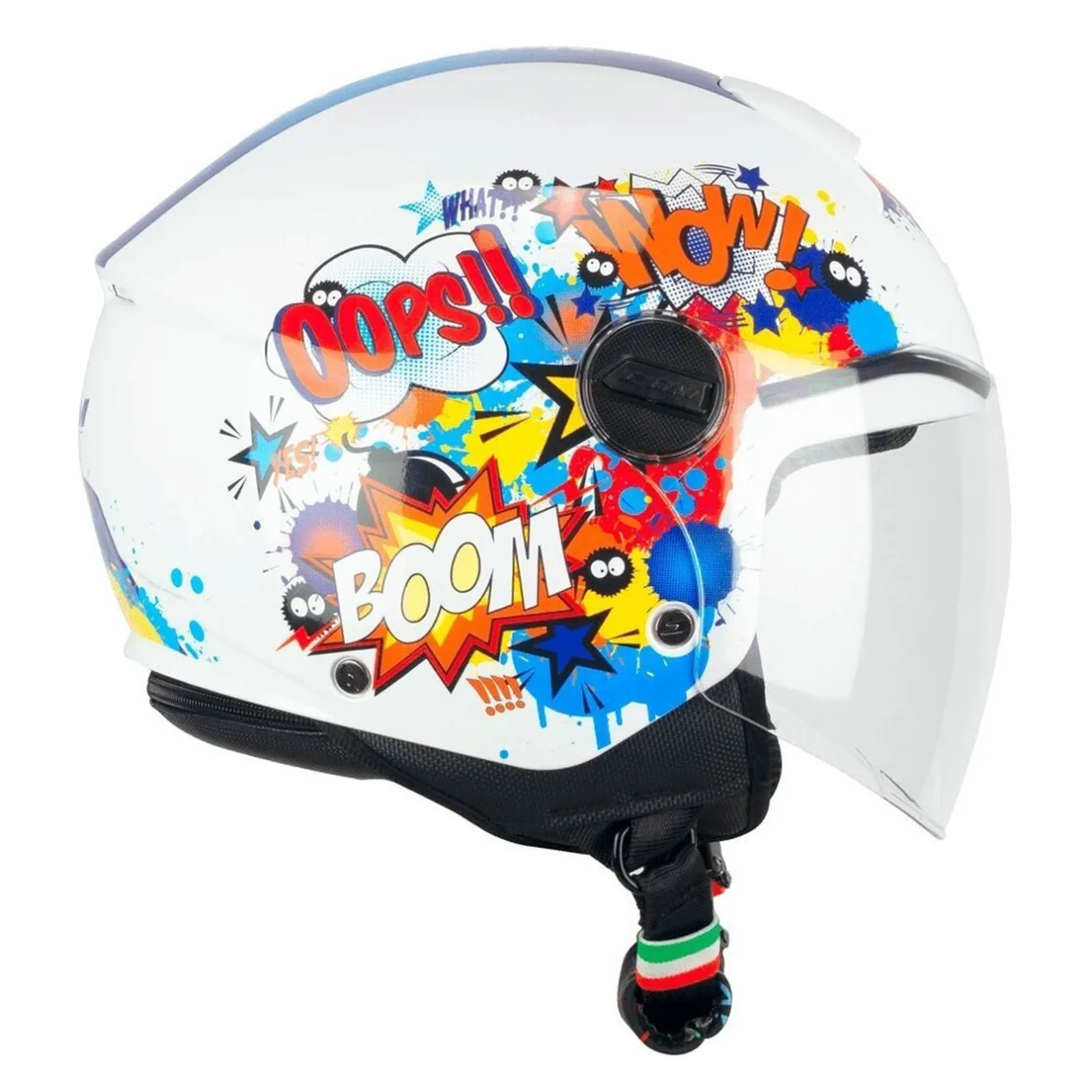 Casco Bambino Cgm 261g Mini Comics Blu Bianco